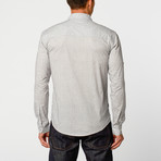 Speckled Squares Button-Up Shirt // White (M)