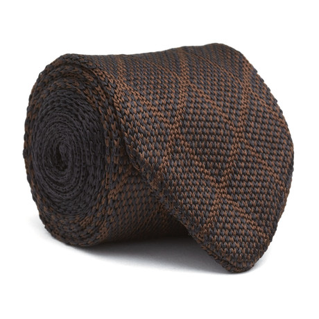 Diamond Point Bottom Tie // Chestnut