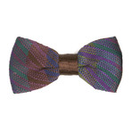 Diagonal Bow Tie // Green + Purple