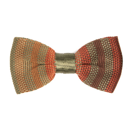 Ombre Stripe Bow Tie // Chestnut