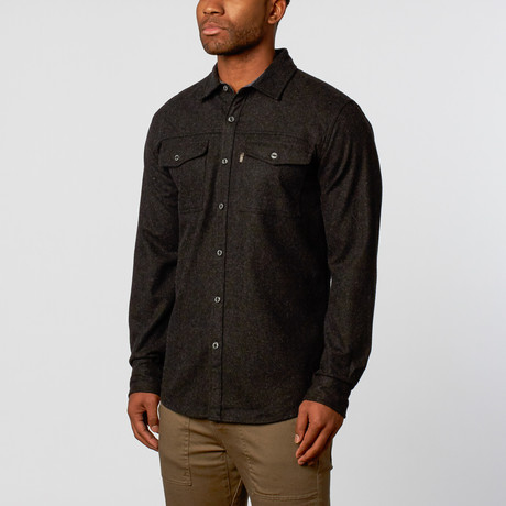 Overton Workshop // Santiam Flannel Shirt // Black (S)