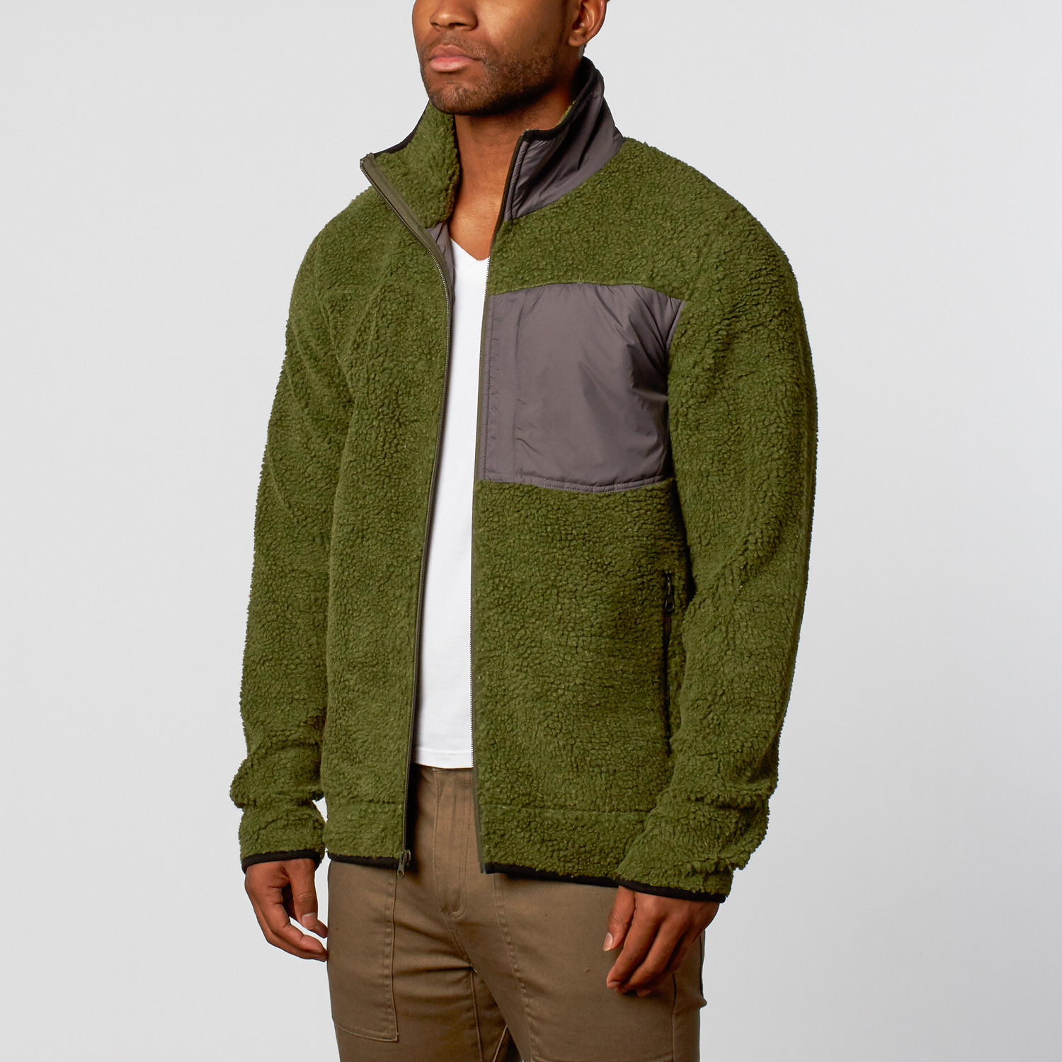 Steamboat Sherpa Fleece Jacket // Olive (S) - Wilder & Sons - Touch of ...