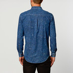 Washed Denim Shirt // Indigo Paisley (XL)