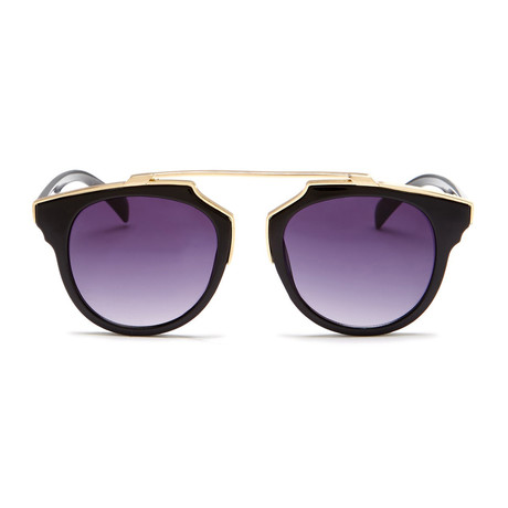 Unisex Bacara Sunglasses // Black + Gold + Gray
