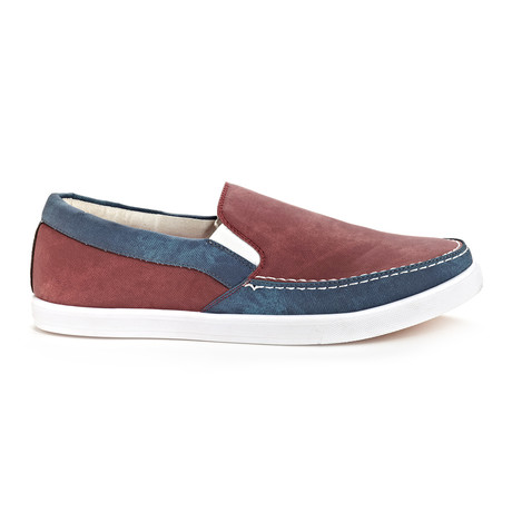 High Step Slip-On // Red + Blue (US: 7.5)