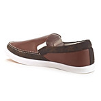 High Step Slip-On // Tan + Dark Brown (US: 9)