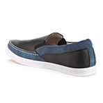 High Step Slip-On // Black + Blue (US: 7.5)