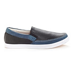 High Step Slip-On // Black + Blue (US: 9.5)