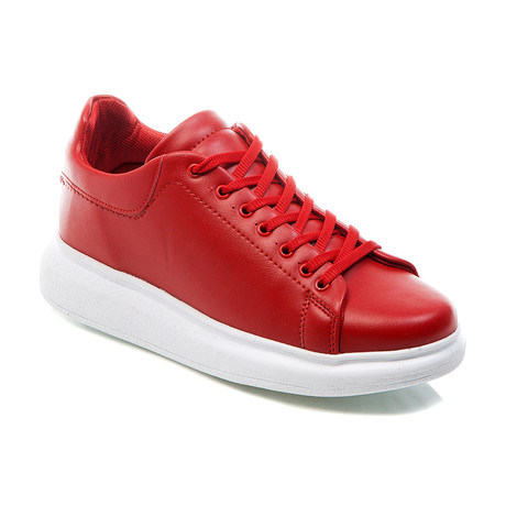 Leather Thick Sneaker // Red + White (Euro: 40)