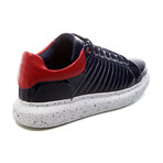 Patent Leather Thick Sneaker // Navy + Red (Euro: 40)