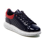 Patent Leather Thick Sneaker // Navy + Red (Euro: 43)