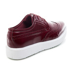 Patent Leather Oxford Sneaker // Bordeaux + White (Euro: 44)