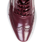 Patent Leather Oxford Sneaker // Bordeaux + White (Euro: 43)