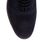 Suede Leather Bold Oxford // Navy + White (Euro: 44)