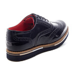 Patent Leather Bold Oxford // Navy + Black (Euro: 43)