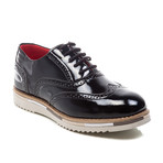 Patent Leather Bold Oxford // Black + White (Euro: 42)