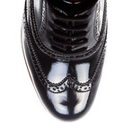 Patent Leather Bold Oxford // Black + White (Euro: 40)