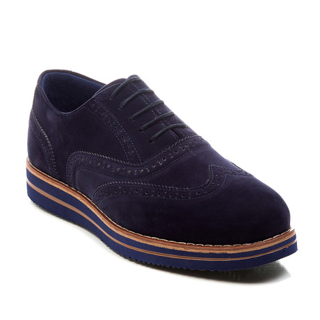 Suede Leather Oxford // Navy (Euro: 40)