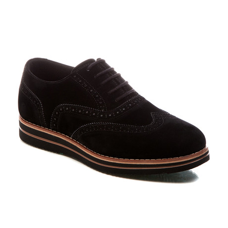 Suede Leather Oxford // Black (Euro: 40)