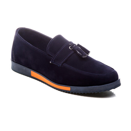 Suede Loafer // Navy + Orange (Euro: 40)