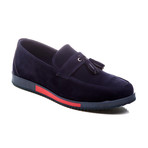 Suede Loafer // Navy + Red (Euro: 42)