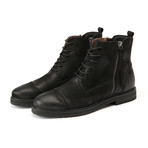 Herilios // Lace-up Toe Cap Boot // Black (Euro: 41)