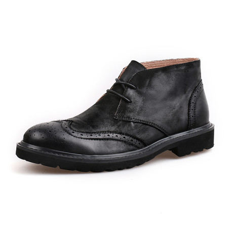 Low Wingtip Boot // Black (Euro: 38)