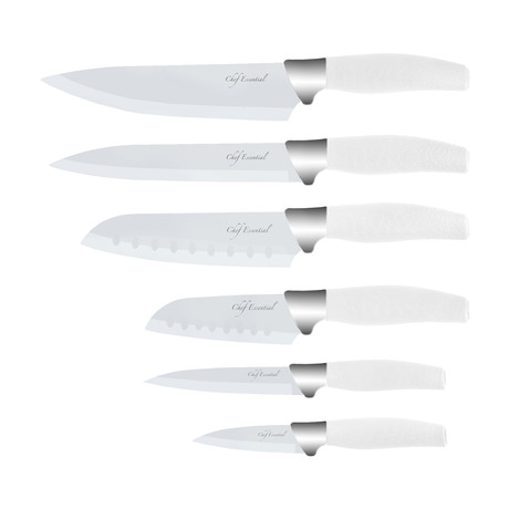 6 Piece Knife Set // White