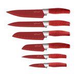 7 Piece Knife Block // Red