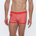 Ibiza Print Square Cut // Jet Stream Coral (XS)