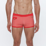 Ibiza Print Square Cut // Jet Stream Coral (XS)