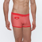 Ibiza Print Square Cut // Jet Stream Coral (XS)