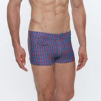 Ibiza Print Square Cut // Clipper Pink + Blue (XS)