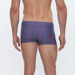 Ibiza Print Square Cut // Clipper Pink + Blue (XS)