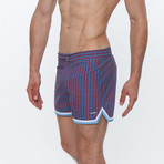 Mykonos Print Stretch // Clipper Pink + Blue (34)