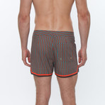 Mykonos Print Stretch // Clipper Orange + Aqua (30)