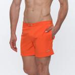 Lido Solid Stretch // Orange + Tan (30)