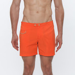 Lido Solid Stretch // Orange + Tan (30)