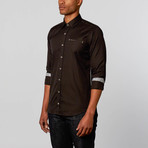 Contrast Stitch Dress Shirt // Black (L)