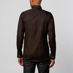 Contrast Stitch Dress Shirt // Black (L)