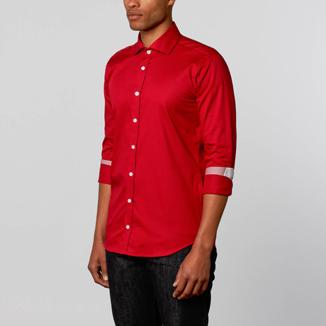 Solid Dress Shirt // Red (XS)