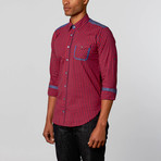 Bold Dress Shirt // Red + Blue Plaid (XS)