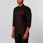 Downtown Dress Shirt // Black + Red (XS)