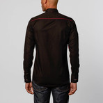 Solid Modern Dress Shirt // Black + Red (XS)