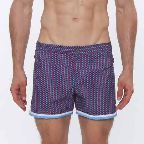 Mykonos Print Stretch // Clipper Pink + Blue (28)