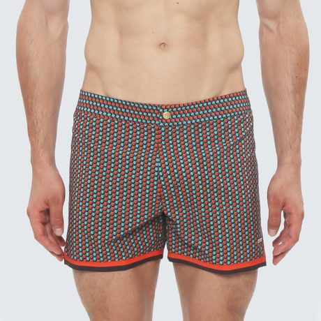 Mykonos Print Stretch // Clipper Orange + Aqua (28)