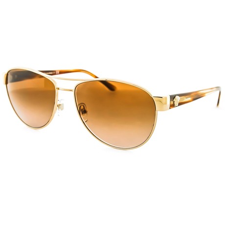 Versace Sunglasses // Gold + Brown Gradient