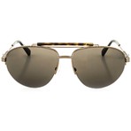 Ermenegildo Zegna Sunglasses // Clear Shiny Bronze + Grey // Brown Shaded