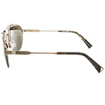 Ermenegildo Zegna Sunglasses // Clear Shiny Bronze + Grey // Brown Shaded