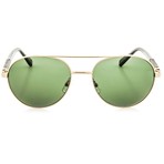 Ermenegildo Zegna Sunglasses // Pale Gold + Black // Green Polarized